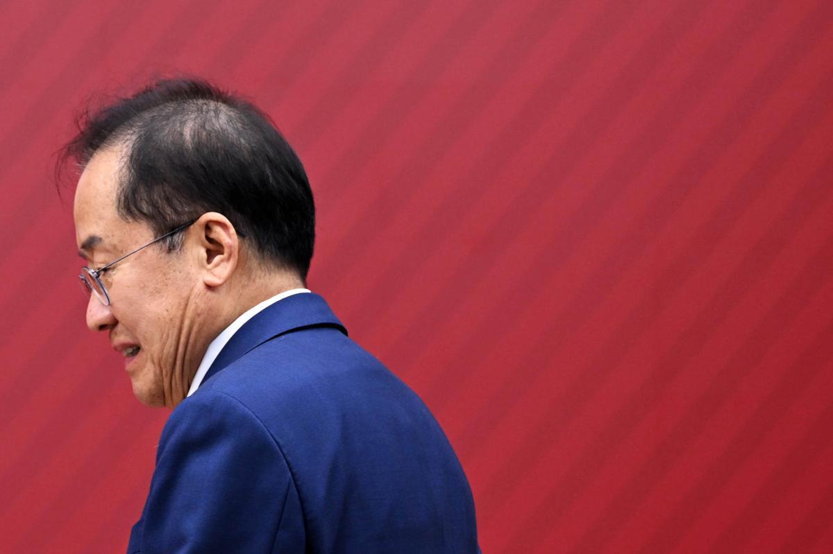 홍준표 후보가 29일 서울 여의도 국민의힘 당사에서 열린 제21대 대통령 후보자 국민의힘 3차 경선 진출자 발표 행사에서 이동하고 있다. 2025.4.29/뉴스1 ⓒ News1 국회사진취재단